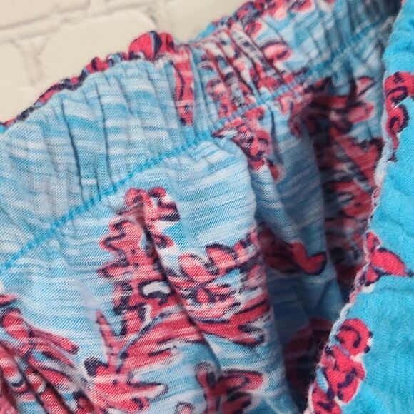 Lilly Pulitzer Wiley Ruffle Tube Top Rhode Island Reef XS/0 Strapless Knit Tee - Picture 9 of 12